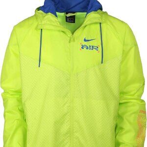 Nike Windbreaker Jacket Men’s Full Zip Windrunner Catching Air Neon Yellow Sz S